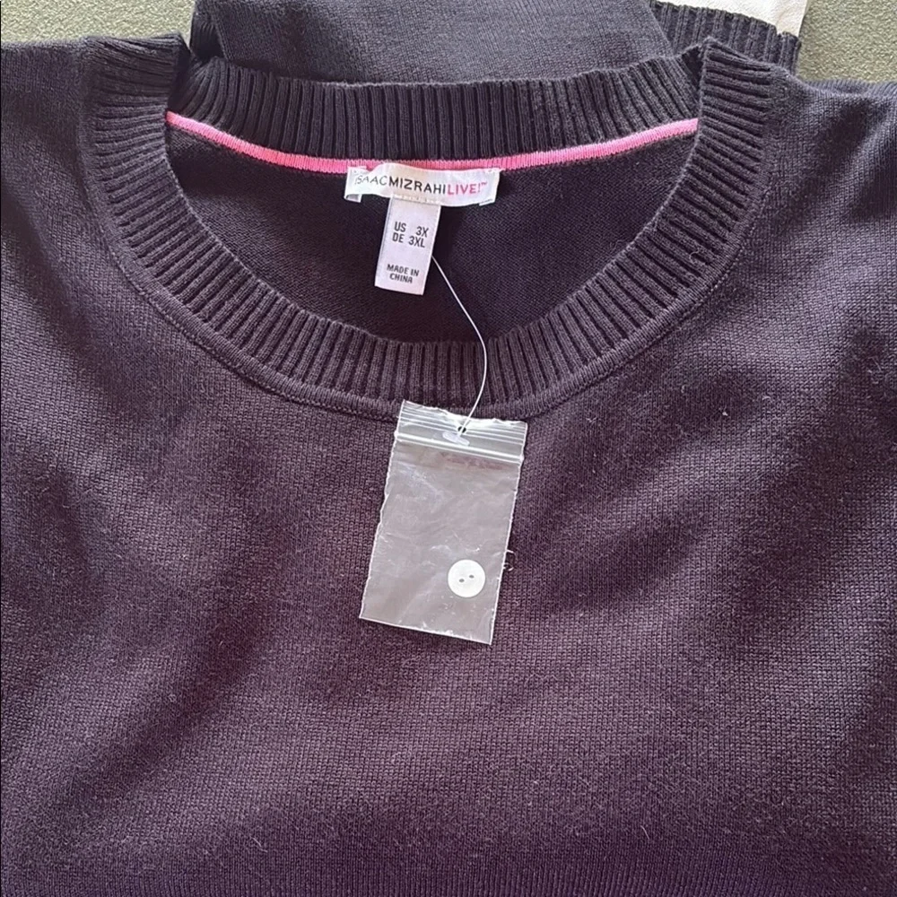 ISAAC MIZRAHI LIVE Elegant Black Women's Sweater